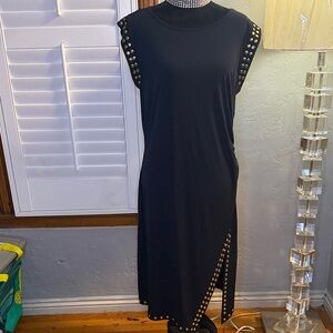 MICHAEL Michael Kors Black Dress with Gold Studs